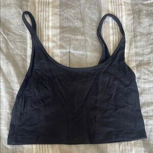 Black Cropped Tank Top